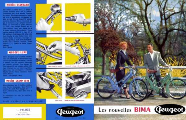 COUVERTURE_BIMA_1954 Publicité Peugeot Bima 1954
