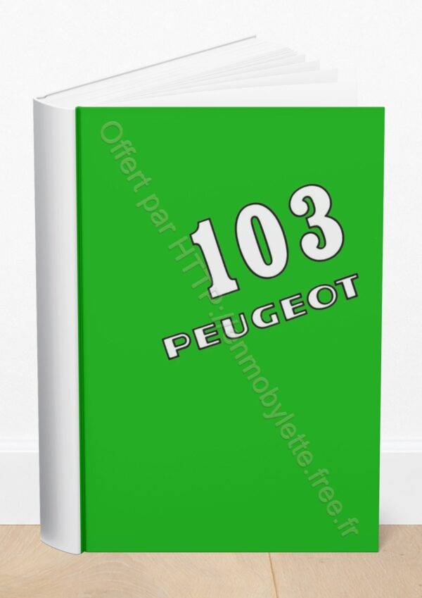 COUVERTURE_MANUEL_103 Manuel d'entretien Peugeot 103