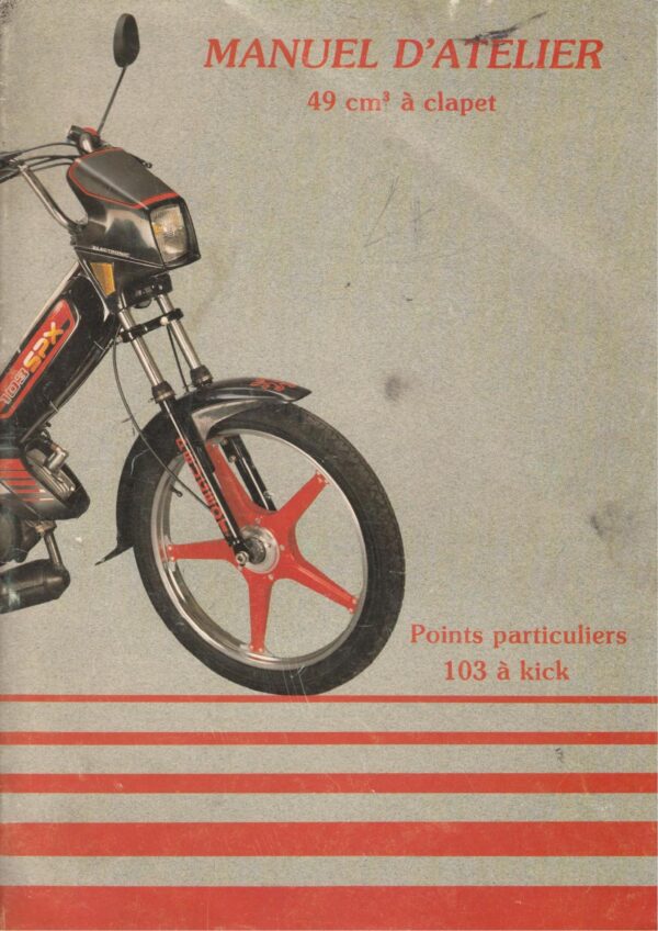 Manuel d'atelier Peugeot 103 à kick