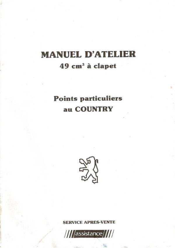 Manuel d'atelier Peugeot Country ( MXR - MXC - MXS )