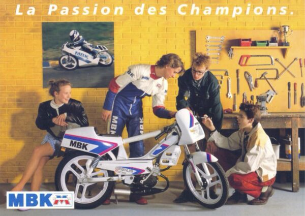 Publicité MBK 51 Magnum Racing ( blanc)