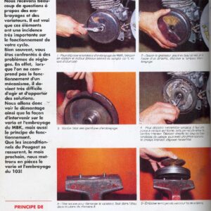 le_vario_mbk-pdf Revue technique variateur embrayage MBK
