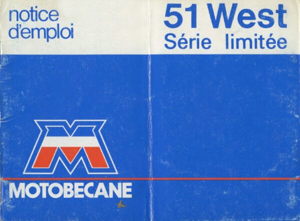 Notice d'emploi Motobécane 51 West