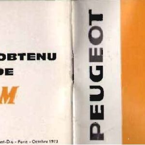 Notice d'utilisation Peugeot GT10